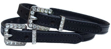 Load image into Gallery viewer, Spur Straps Black Leather with Crystal Buckle and Keeper - hahaWHATEVER ™️