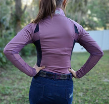 Load image into Gallery viewer, Sun Shirt Technical Athletic Pink Rose' and Navy Accent Vented The Nimeesha Cancer Awareness Shirt - hahaWHATEVER ™️