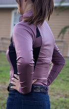 Load image into Gallery viewer, Sun Shirt Technical Athletic Pink Rose' and Navy Accent Vented The Nimeesha Cancer Awareness Shirt - hahaWHATEVER ™️