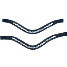 Load image into Gallery viewer, Browband Padded Leather with Clear Channel Set Crystals - hahaWHATEVER ™️