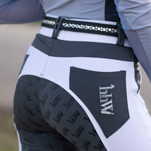 Load image into Gallery viewer, Belt Black Leather with Clear Channel Set Crystals - hahaWHATEVER ™️