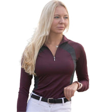 Load image into Gallery viewer, Sun Shirt Technical Burgundy Gray Vented - hahaWHATEVER ™️