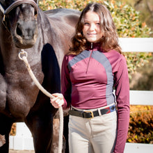 Load image into Gallery viewer, Sun Shirt Technical Burgundy Gray Vented - hahaWHATEVER ™️