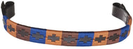 Gaucho Brown Leather Browband Navy, Brown and Burnt Orange