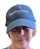 hahaWHATEVER haha WHATEVER  Navy Baseball Cap.  Fun way to shade your head.