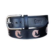 Belt Black Leather with Gaucho Yin Yang Horse Head - hahaWHATEVER ™️