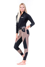 Load image into Gallery viewer, Lightweight Knee Patch &quot;Magic Breeches&quot;- Taupe and Black
