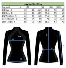 Load image into Gallery viewer, Size Chart Athletic Leisure Long Sleeve 1/4 Zip Sun Shirt Athleisure SPF50 Moisture Wicking Casual Wear Everyday Hiking Comfortable Soft Nylon Spandex Protective Horseback Riding Equestrian Jumping Show 3-Day Eventing Dressage Schooling Trail Riding Wear With Jeans hhW hahaWHATEVER
